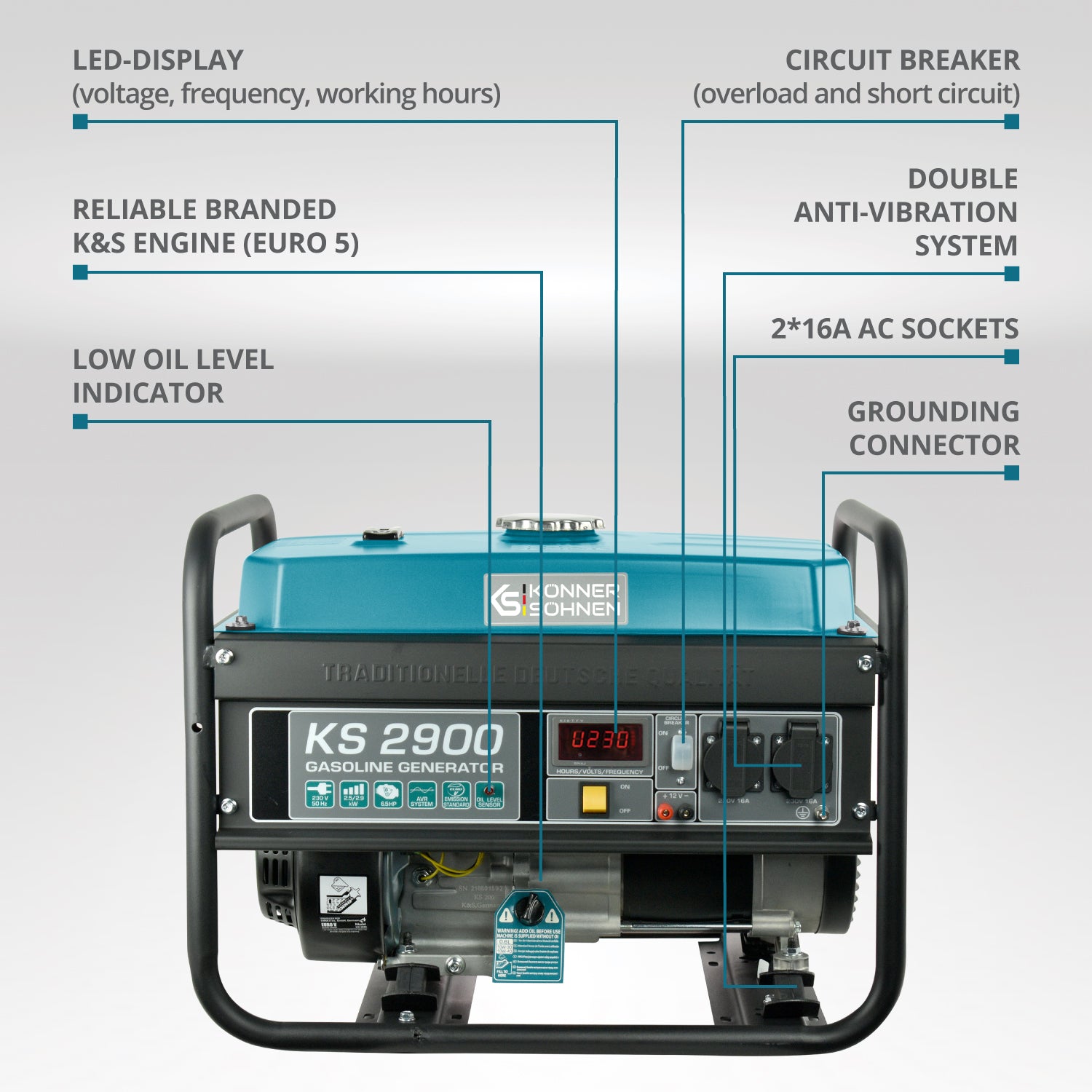 Gasoline generator "Könner & Söhnen" KS 2900