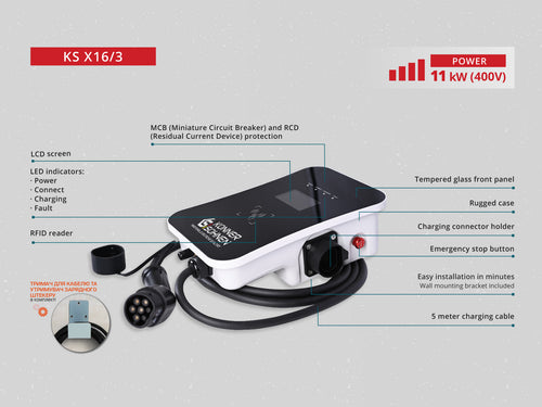 Charging station for electric vehicle KS X16/3